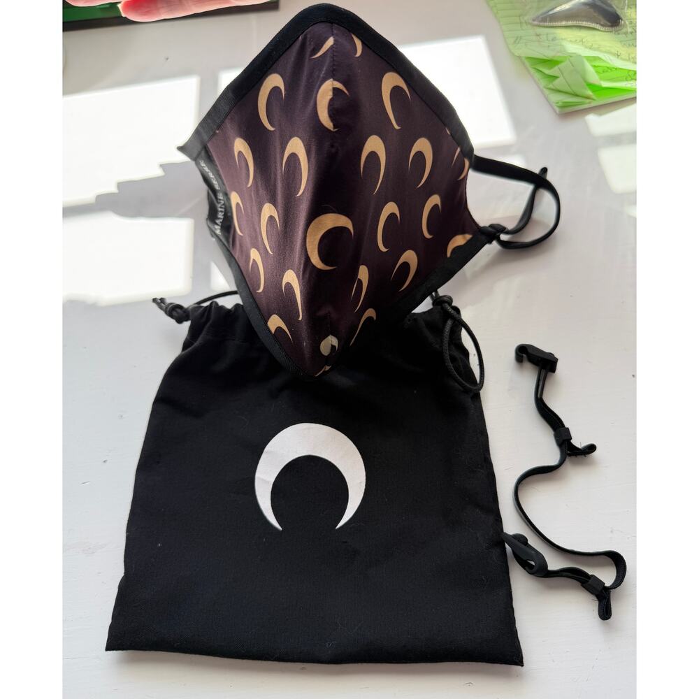 NWOT Marine Serre All Over Moon Daily Mask M L Black